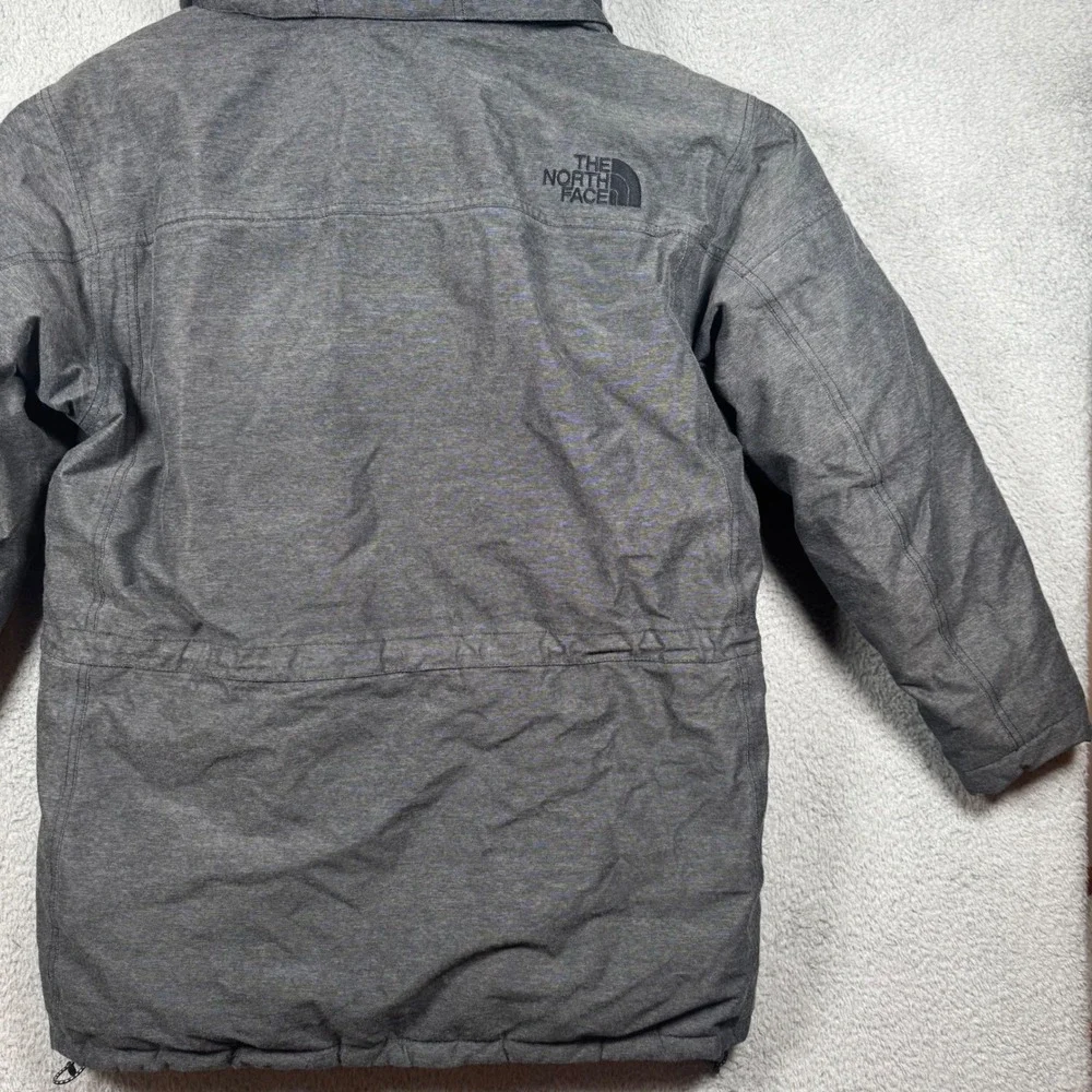 The North Face Goose Down McMurdo Parka Men XL Gray HyVent Hooded Fur Coat Heavy